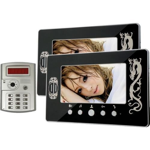 One to Two Monitor 7 Inch Big LCD Display Wired Video Door Phone