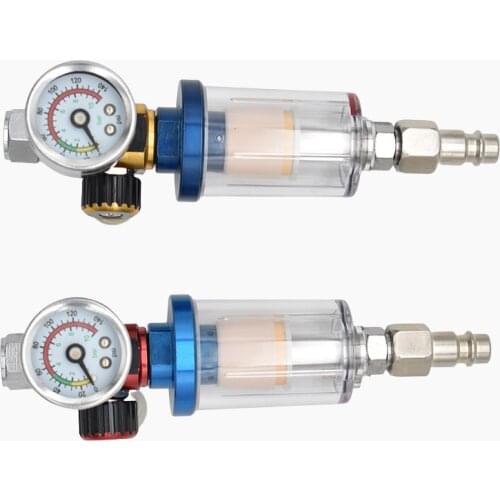 Scratch Spray Gun Air Regulator Gauge & In-line Water Trap Filter Tool spray gun regulator and Mini spray gun Air Filter