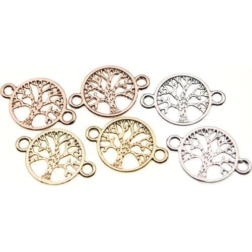 20pcs/lot 22*15mm Life Tree Charms Pendant for Jewelry Bracelet Connectors DIY Necklace Making Handmade Accessories
