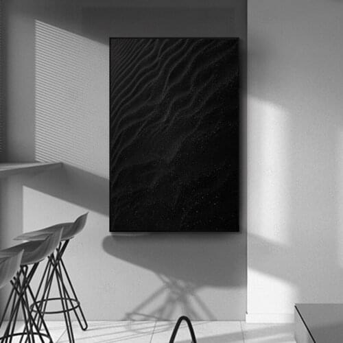 Modern Black Wave Canvas Painting Nordic Poster Decoration Home Print Living Room Bedroom Office Picture Canvas Wall Paintings