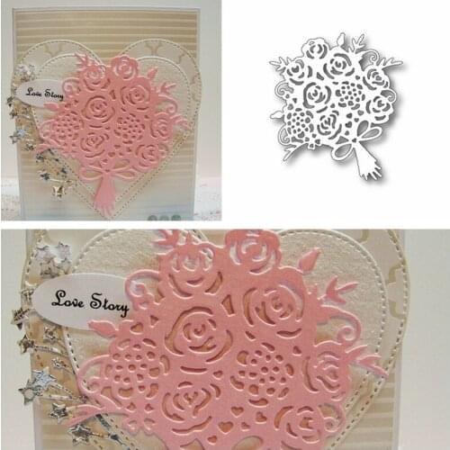 Hollowed Flower Bouquet Die Cuts For Card Making Flower Decoration Metal Cutting Dies Stencils Decoration New 2019