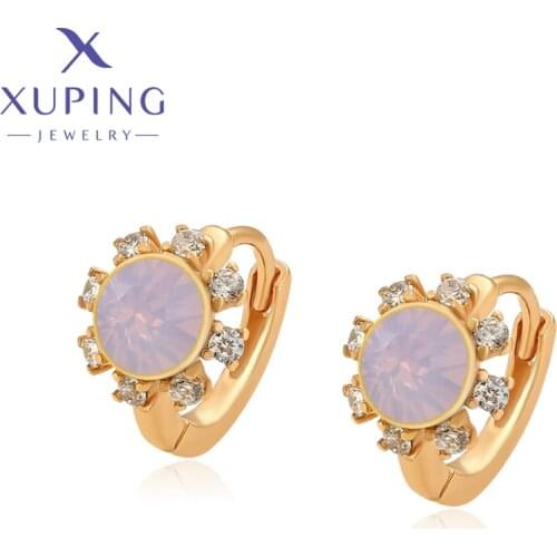Xuping Jewelry Fashion New Arrival Elegant Gold Plated Crystals Earrings for Women Party Gift A00737876