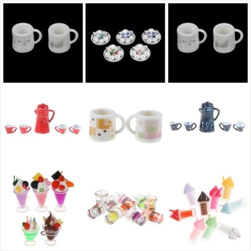 1/12 Dollhouse Mini Kettle Simulation Furniture Tea Pot Kitchen Model Toys for Doll House Decoration Miniature Accessories