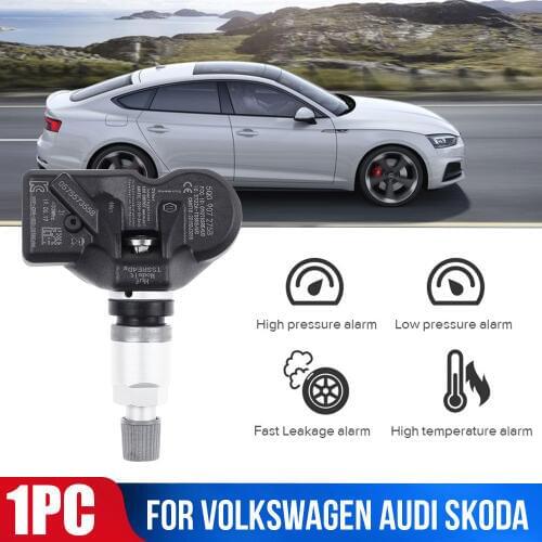 1PC TPMS Monitoring Sensor For VW MHz Car Tire Monitoring for SKODA for PORSCHE For Audi Built-in Button Battery TPMS Sensor