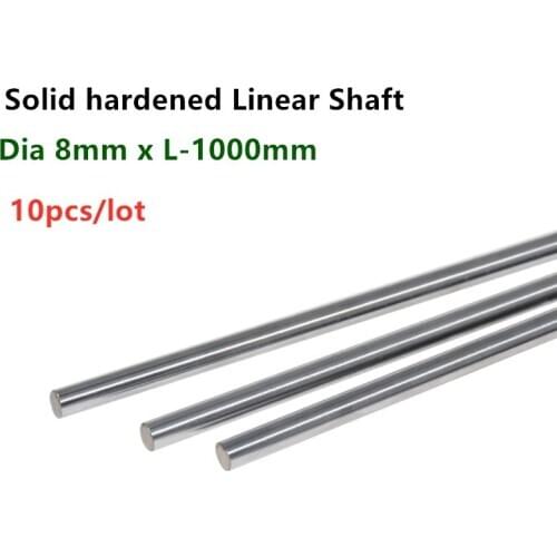 10pcs linear shaft rod Dia 8mm x length 1000mm Cylinder Chrome Plated Liner Rods axis round bar SFC8x1000mm CNC parts 3D printer