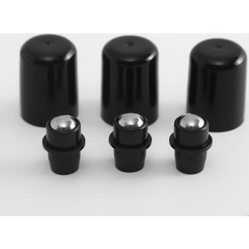 50pcs/lot 18mm Steel Bead Ball Plug for 10ML 15ML 30ml 50ml Glass Perfume Roller Roll on Bottle, Metal Roller Stopper with lids