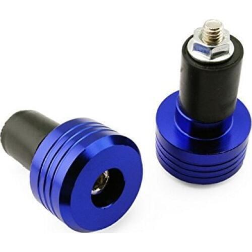 7/8" CNC Motorcycle Bike Handlebar Cap Hand Grips Bar Ends Plugs Blue 1 Pair