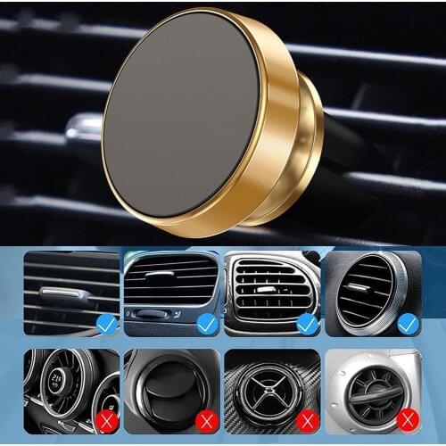 Car Phone Holder Car Magnetic Phone Mount Holder Mobile Smartphone Support GPS Magnet Holder Stand 360 Degree Mobile Cell