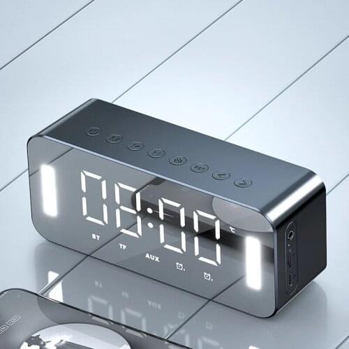 Wireless bluetooth Speaker Full-Range Speaker Stereo Bass LED Display Clock FM Radio Bass Portable Speaker MC-H8 Upgrade Version