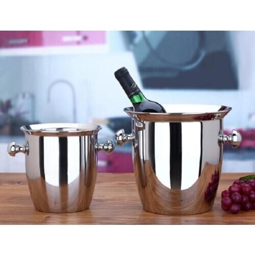 Stainless Steel Barrels of Wine Grape Beer Barrel Rum Ice Bucket Champagne Bucket Super thick Buckets Coolers Holders Barware