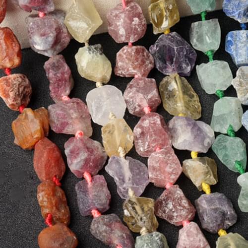 Natural Freeform Crude Quartzs Raw Material Accessorries Beads For Jewelry Making Strand 15" Lapis Lazuli Rose Quartzs 15x25mm