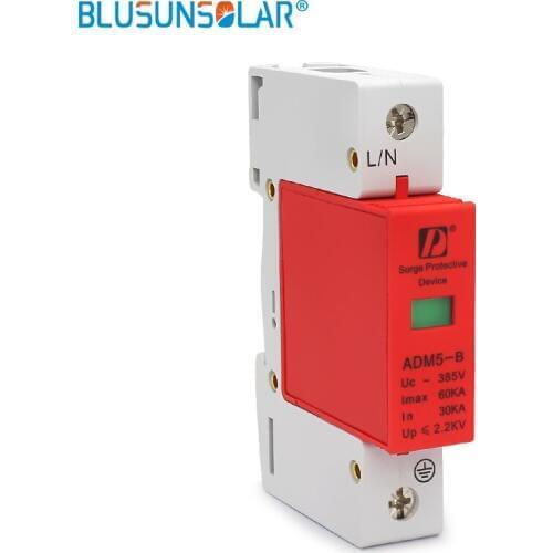 CE approved 10 pec lot 1P L+PE 30-60kA 385V AC Din Rail SPD Low Voltage Surge Protective Device lighting arrestor