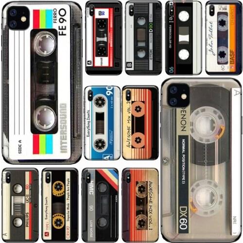 Vintage Cassette tape retro style Phone Case For iphone 7 8 12 11 XR XS pro Max Mini plus Soft silicone cover shell funda