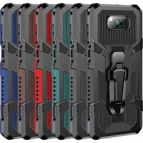 With Kickstand Holder&Belt Clip For Xiaomi POCO X3 FNC Phone Case Heavy Duty Protective Shockproof Rugged Drop