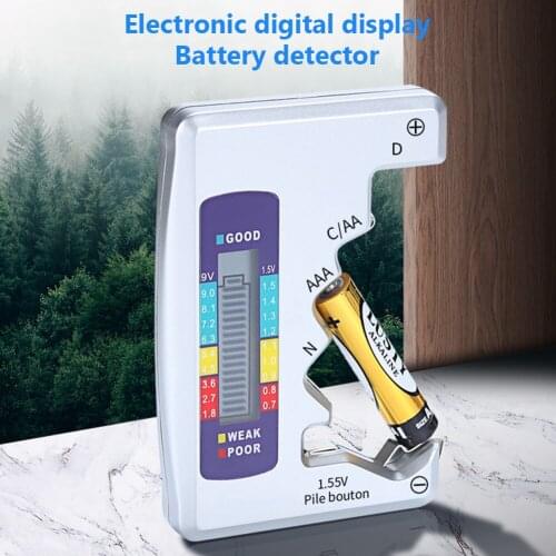 LCD Digital Battery Tester Display Battery Capacity Detector Cell Diagnostic Tool C/D/N/AA/AAA/9V 6F22 Batteries /1.55V Button
