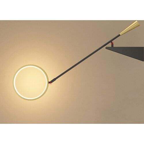 Long arm wall lamp decoration designer post modern lighting Nordic luxury TV background bedroom bedside indoor wall lamp