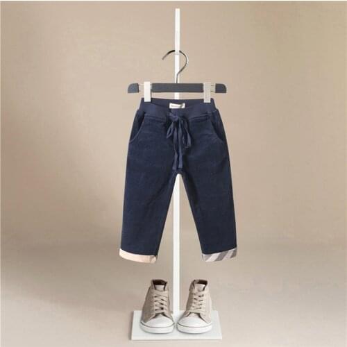 Childrens Keep warm winter Pants Plus velvet Infant Air Conditioning Pants Boys Girls Lantern Pants Baby Casual stripe Trousers