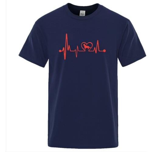 ECG Irregular Love Heart Printed Mens T-shirts Breathable Soft Clothing Oversized S-XXXL Tee Shirt Man Casual Summer Tee Shirts
