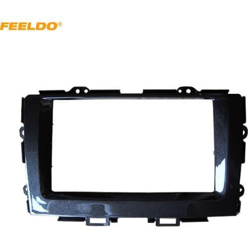 FEELDO Car 2DIN Refitting Radio Fascia Panel Frame For HONDA Crider 2013-2018 Stereo Dashboard Face Frame Installation Mount