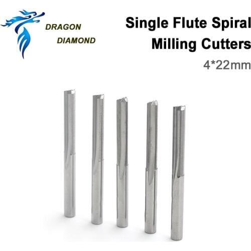 10pcs Two Straight Flutes Carbide Milling Cutter 4*32MM Cutting Tools CNC Router Bits For Carving Engraving Machine