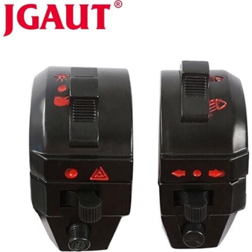 JGAUT Motorcycle Motorbike Switch ATV Handlebar 7/8" 22mm Left Right Side Control High/Low Beam Light Turn Signal Horn Switch