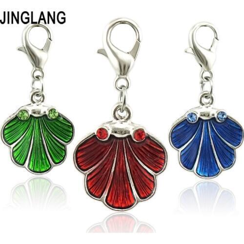 JINGLANG Mixed Flowers Jewelry Flowers Charms Color Metal Zinc Alloy Trendy Mixed Pendant Charms Wholesale 50 Pieces