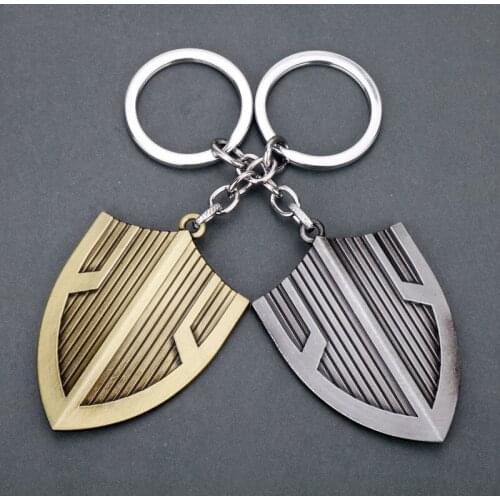 Captains-America-Shield Keychain Pendant Cool Fashion Antique Tin Bronze Shields Key Chain Key Ring Accessories