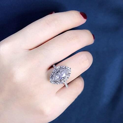 DIWENFU S925 Sterling Silver Anillos Mujer Bague Diamond Ring for Women Anillo 925 Mujer Silver 925 Jewelry Diamond Ring Men Box