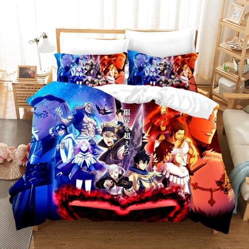 Black Clover Bedding Set Japan Popular Anime Duvet Cover Sets Comforter Bed Linen Twin Queen King Single Size Dropshipping