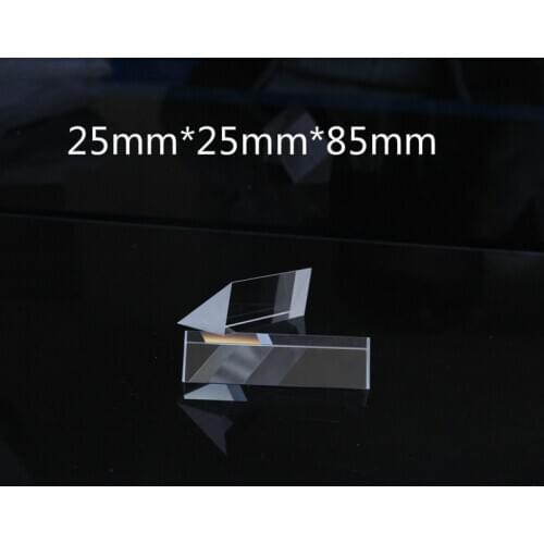 Hot Selling Prism 25 * 25 * 85 Right Angle Optical Grade Glass Element Total Reflection Rhombus Lens Processing Customization