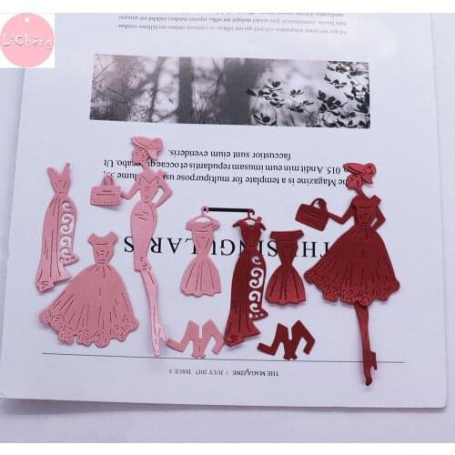 Craft Supplies Fashion Lady Metal Cutting Dies Scrapbooking Photo Album Card Making Craft Stencil Stamps and Slimline Dies New