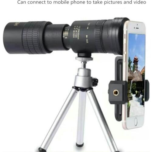 Maifeng 8-40x40 Monocular Telescope Compact Retractable Zoom Waterproof Bak4 Professional HD ED Glass With Tripod Phone Clip