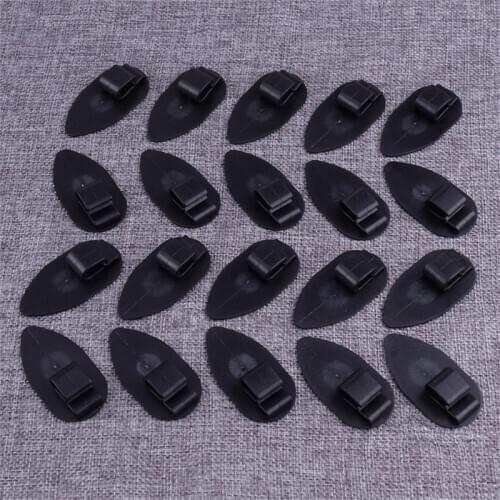 New Universal 20pcs Black Floor Trunk Carpet Liner Mat Retainer Clip Sliding Mount Car Auto Interior Accesseories Plastic