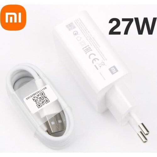 Xiaomi 27W Charger Original Mi QC 4.0 Turbo Fast Charger Adapter Type C Cable For Mi 11 10 Ultra 9 Pro 9T Poco X3 NFC M3 K40 K30