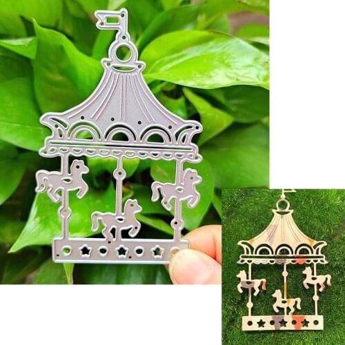 Suitable for metal cutting mold and scrapbook diy paper processing new 3D photo album greeting card creative carousel mold 2020