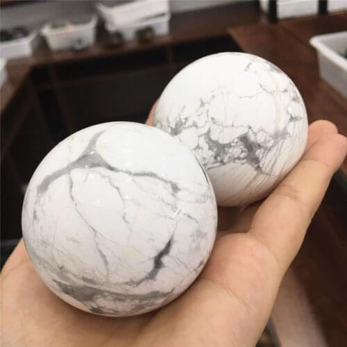 Natural white howlite Sphere turquoise crystal ball 50-60mm