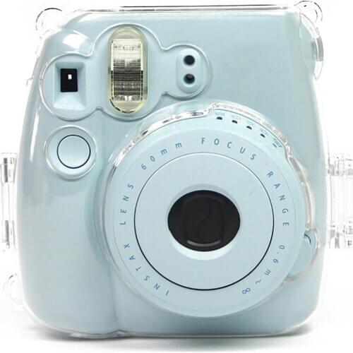 Sturdy Transparent Polaroid Comprehensive Protection Without Logo Mini 8/8+/9 Camera Crystal Protective Case Polaroid With Rope