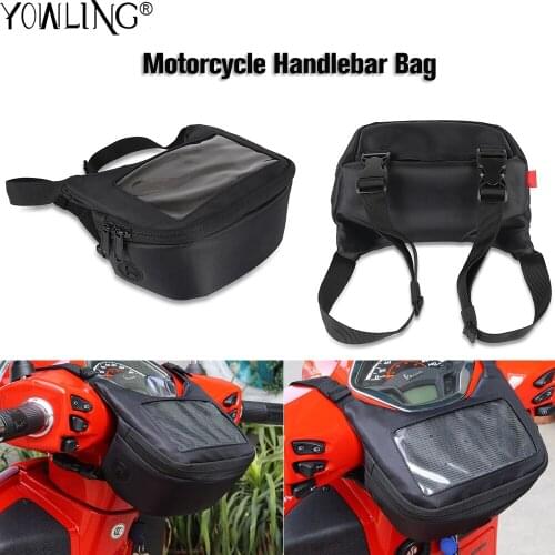 Motorcycle Handlebar Windscreen Bag For Vespa GTS GTV LX LXV Sprint Primavera 50 125 250 300 300ie Scooter Waterproof Saddle Bag