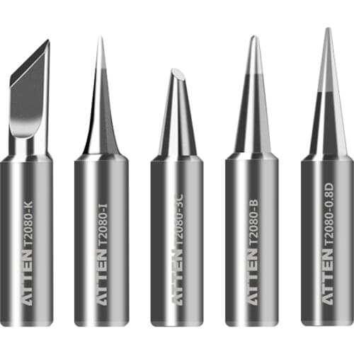ATTEN Soldering Iron Tip Replacement Bit Head K B I 3C 5C 6.4C 3.2D 4.6D 6.5D 0.8D 1.6D 1.2D Lead Free for ST-2080 ST-2080D