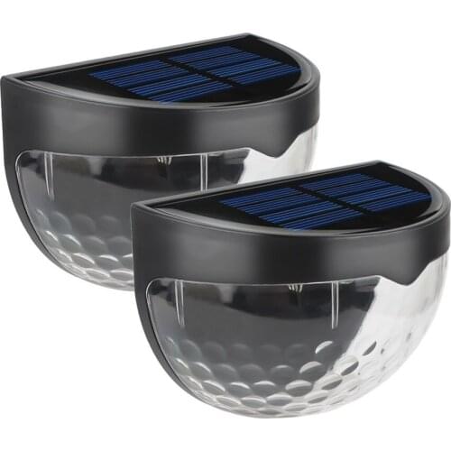 Solar Garden Light Black Shell Semicircular Fence Light 6Led Solar Wall Light Smd Drops Led Solar Light