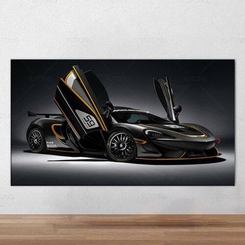 Modern Cool Car Canvas Painting Mclaren GT Sport Car Picture Posters Print Wall Art for Living Room Home Decor Frame