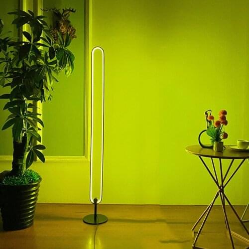 Modern RGB Corner Floor Lamp Nordic Simple LED Floor Lamps Home Living Room Bedroom Decoration Atmosphere Standing Indoor Lights