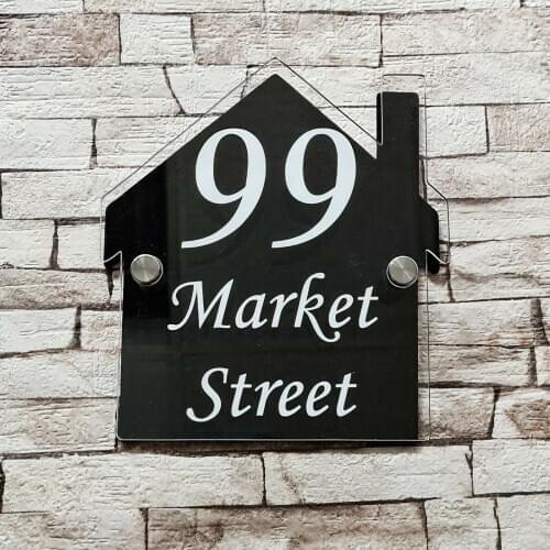 Modern Acrylic House Sign Door Number Address Sign House Number Plaque
