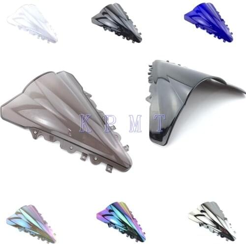 Motorcycle Double Bubble Windshield Windscreen Screen For 2014 2015 2016 Yamaha YZF-R15 YZF R15 R 15 V1.0 V2.0 Smoke