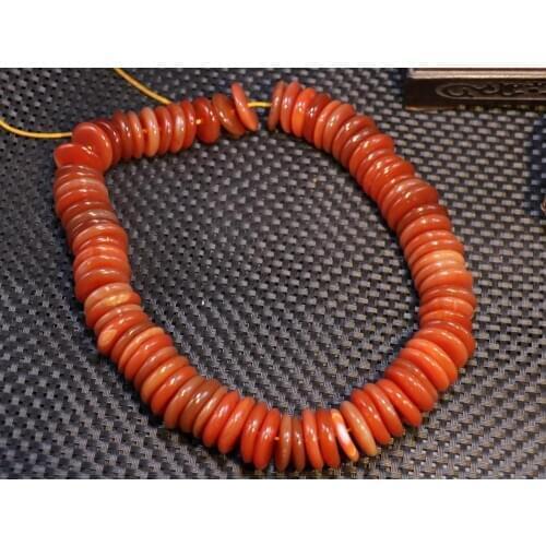 Magic Powerful Tibetan Old Red Agate 81 Large Spacer Bead Prayer Strand F DIY Timestown Sauces Top Quaity Guranttee
