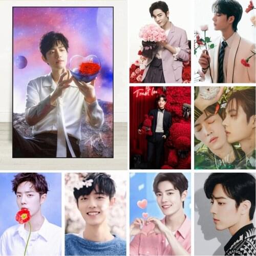 Xiao Zhan Diamond Painting Cross Stitch Full Square/Round Picture of Rhinestone DIY Mosaic Diamond Embroide Home Decor