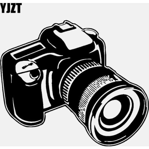 YJZT 15.6CM*13.3CM Camera Photo Studio Art Photographer Decor Vinyl Black/Silver Car Sticker C22-0815