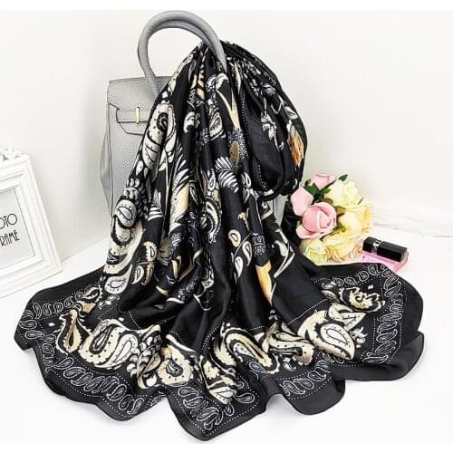 Lady Dustproof Handkerchief Scarf Sunscreen 180X90CM Silk Scarves Summer Leopard Print Beach Towel Korean Popular Yellow Shawls