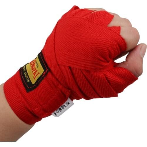 1pair 2.5M Quality 100%cotton Boxing handwrap MMA hand wrap Muay thai grappling bandage glove hand protector punch sand bag 2pcs