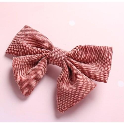 1pcs 9colors Baby Girls Bow Hair Clips Handmade Bowknot Cotton Girls Hairpins Kids Headwear Hair Wear For Girls Hair accessories